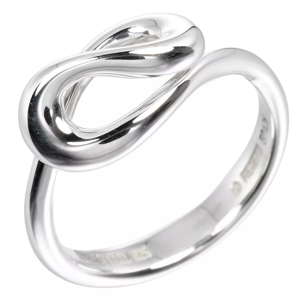 Tiffany&Co. Open Wave Ring Silver925 #4.9(Us Size) 3.2g Women